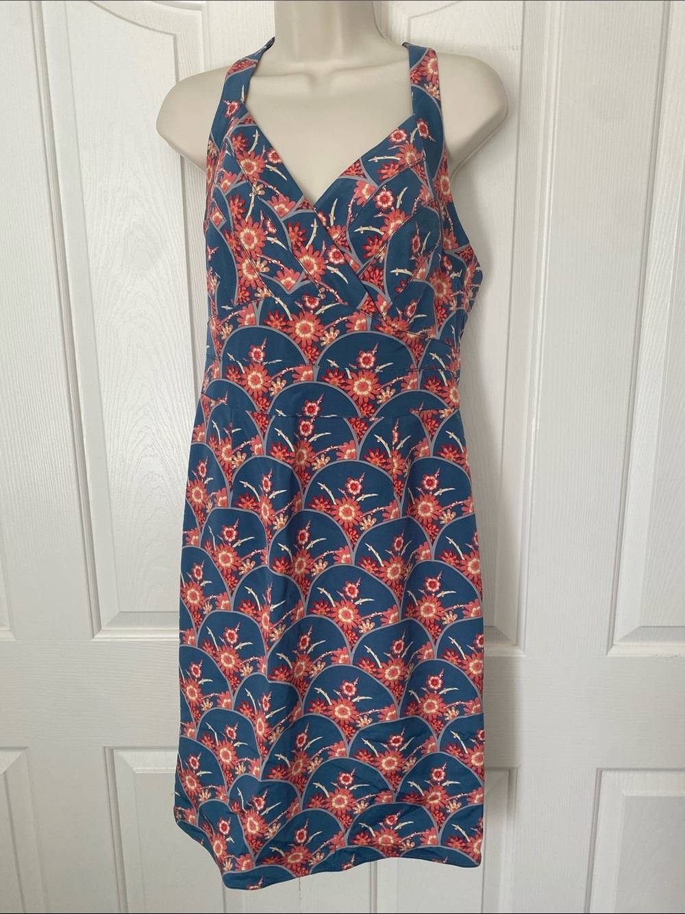 NWOT Vintage Kay Unger Slate Blue Silk Dress